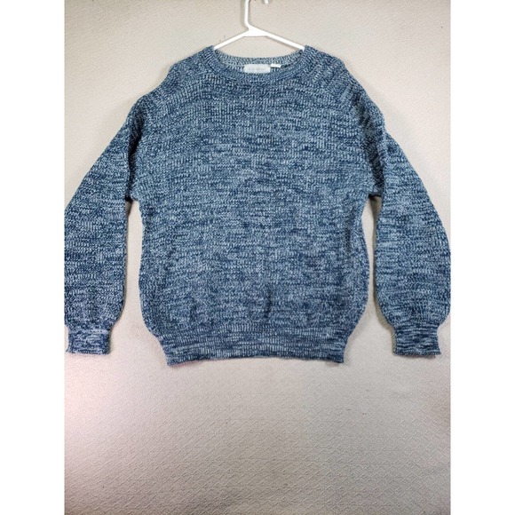 VTG Rob Winter Sweater‎ Mens XL Blue Knit Long Sleeve 100% Acrylic Crew Neck - Picture 1 of 9